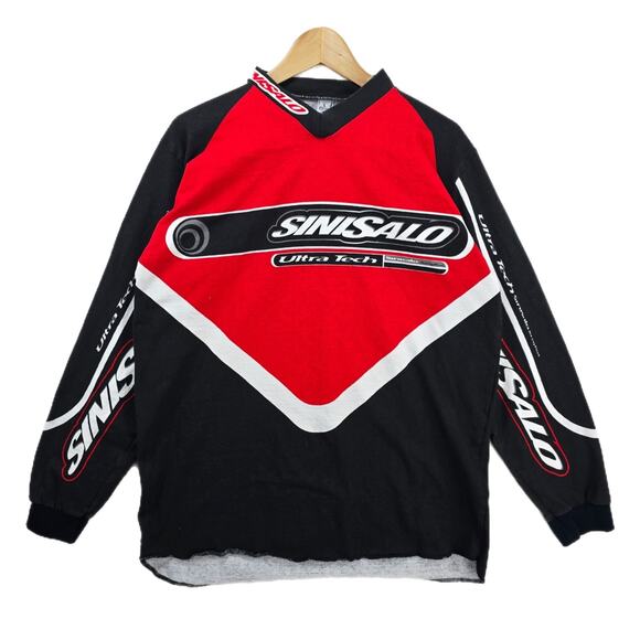 Vintage Sinisalo Racing Ultra Tech Motocross Jersey Shirt Mens Large USA 90s - Picture 1 of 12